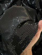 Black Sequin Mirror Foiled Spandex