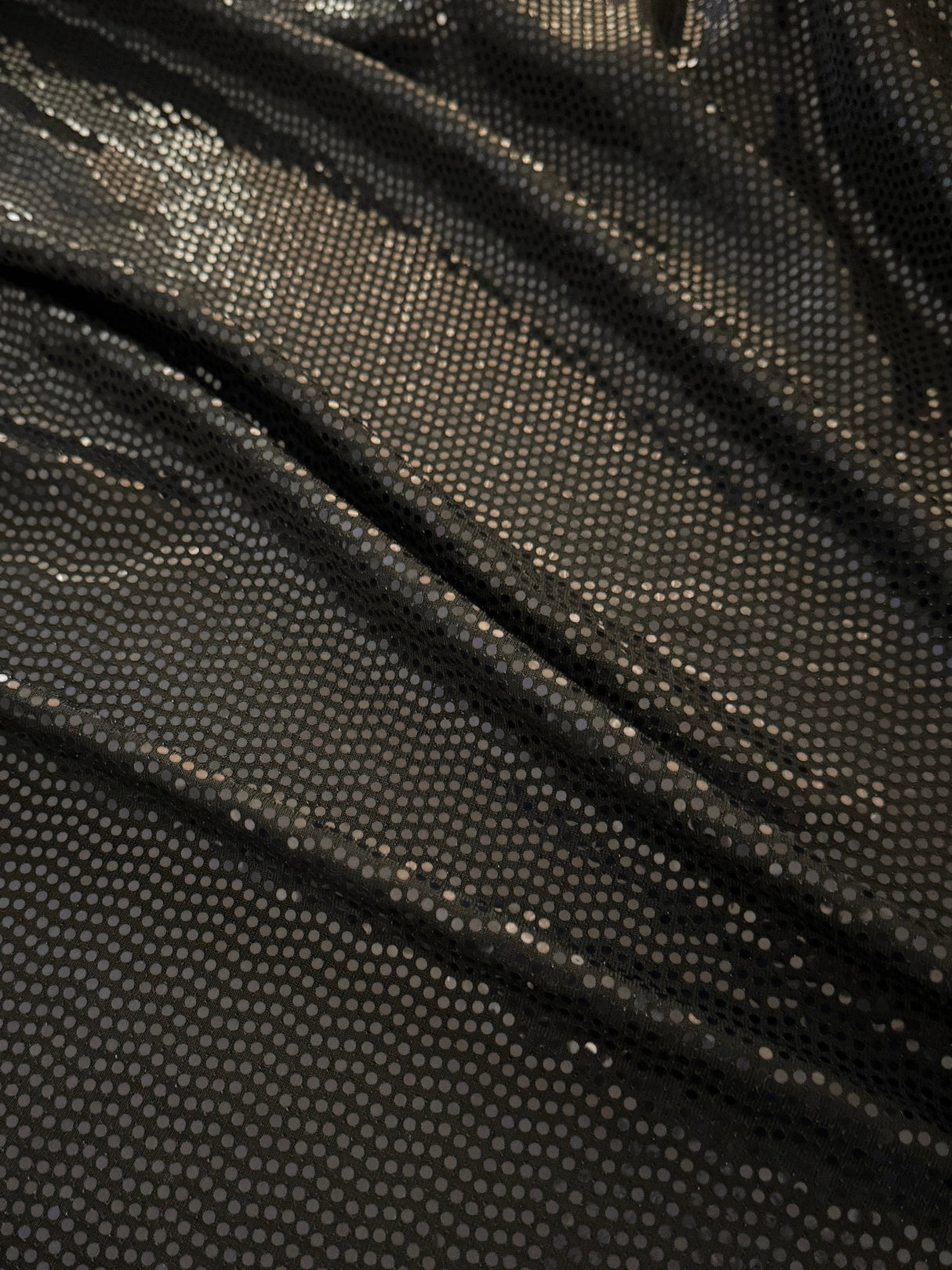 Black Sequin Mirror Foiled Spandex