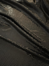Black Sequin Mirror Foiled Spandex