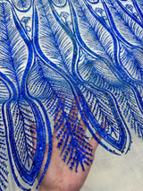 Glitter Sequin Geometric Lace
