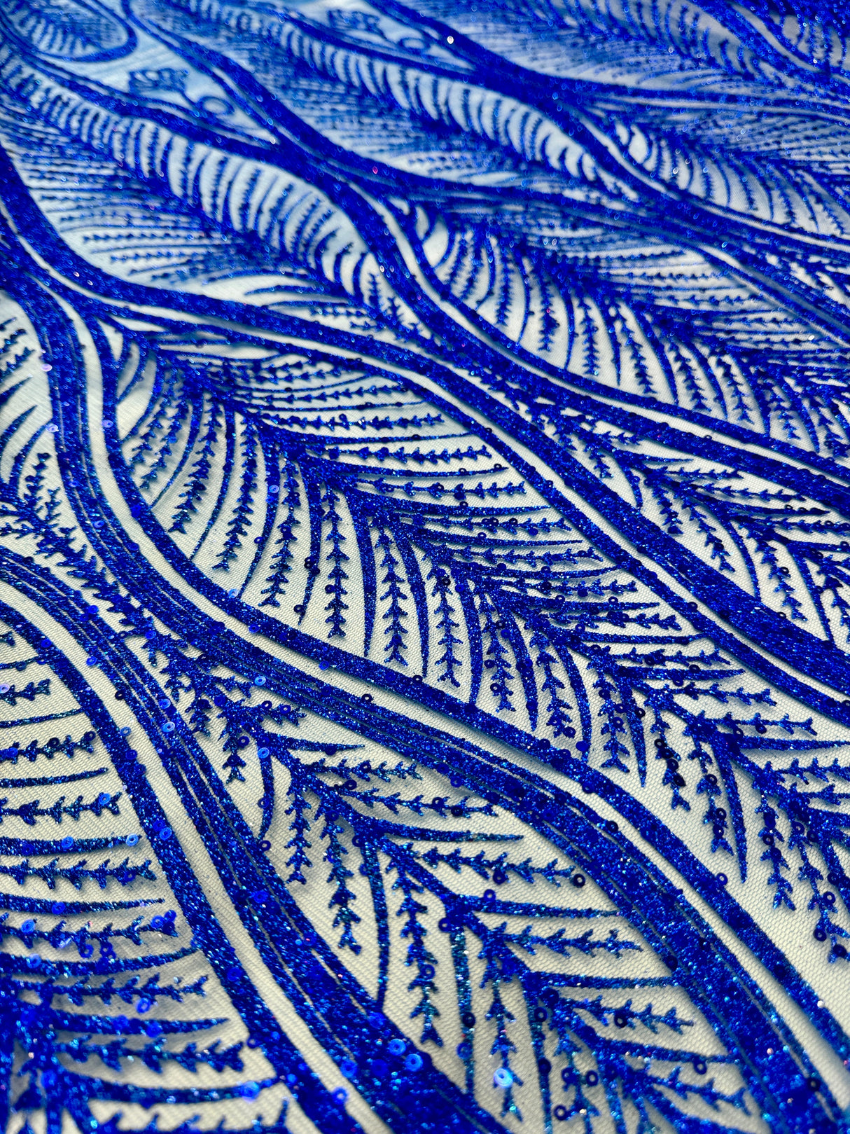 Glitter Sequin Geometric Lace