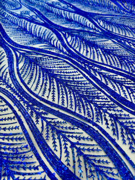 Glitter Sequin Geometric Lace
