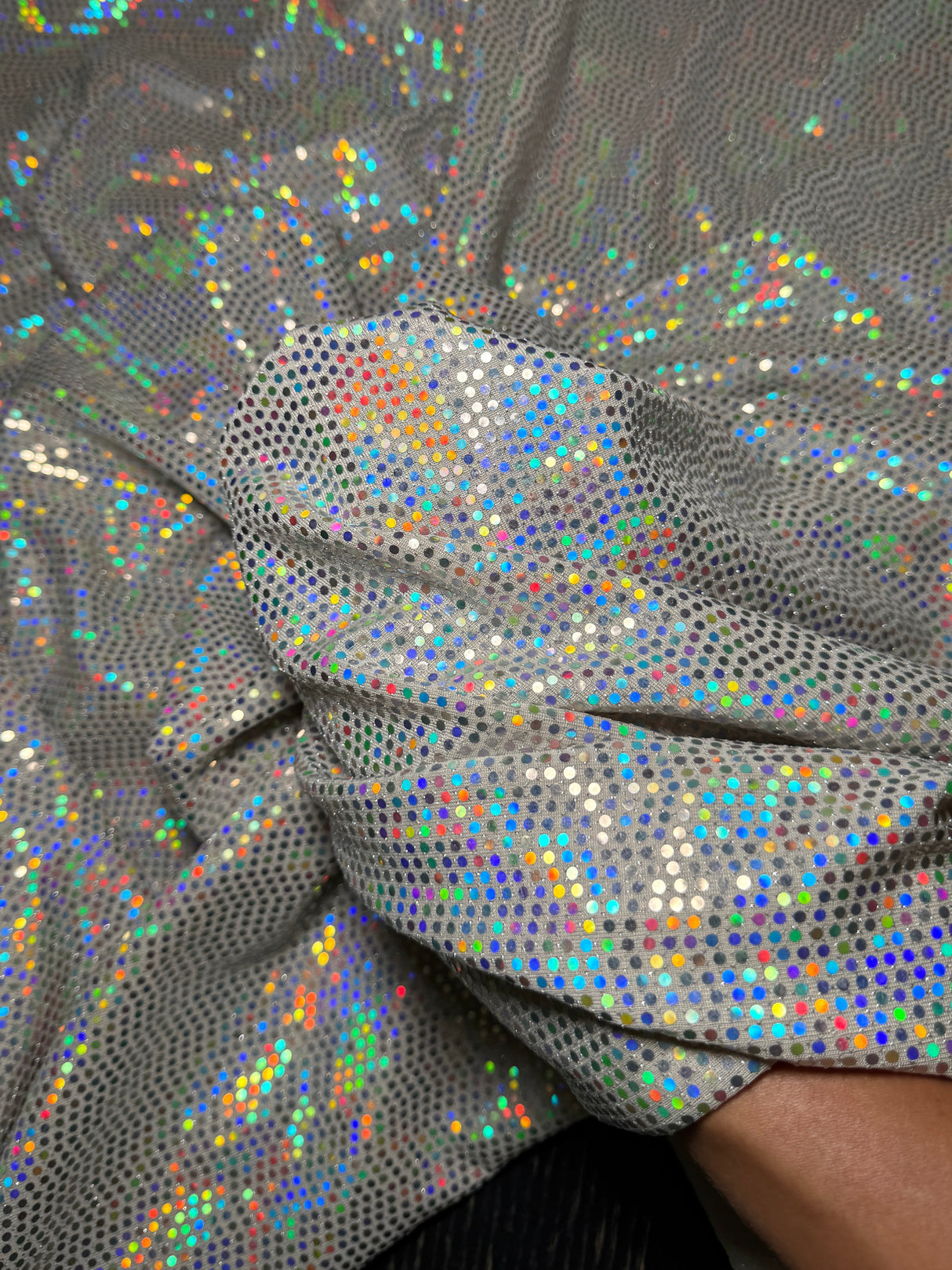 Stretch Sequin Mirror Foiled Spandex