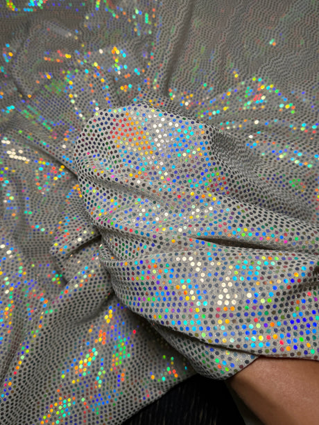 Stretch Sequin Mirror Foiled Spandex