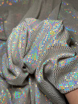 Stretch Sequin Mirror Foiled Spandex