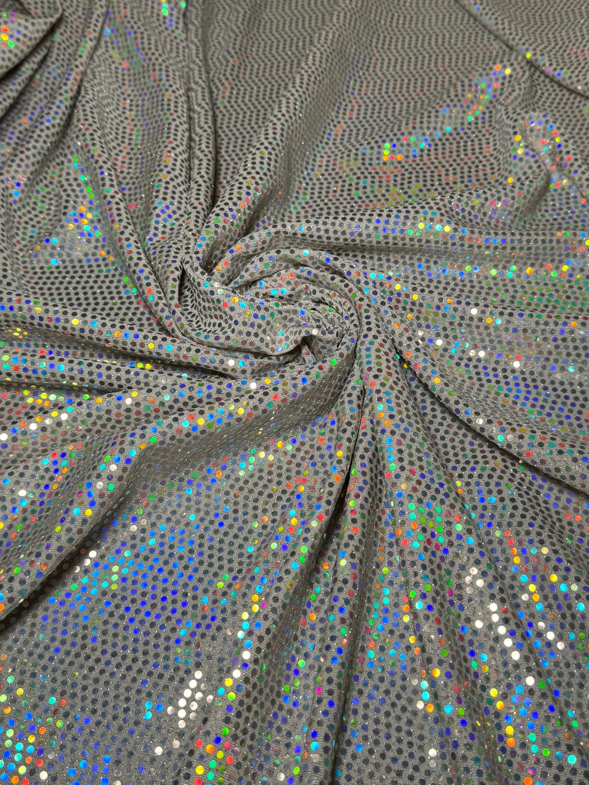 Stretch Sequin Mirror Foiled Spandex
