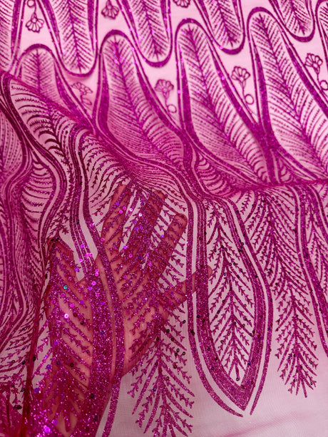 Glitter Sequin Geometric Lace