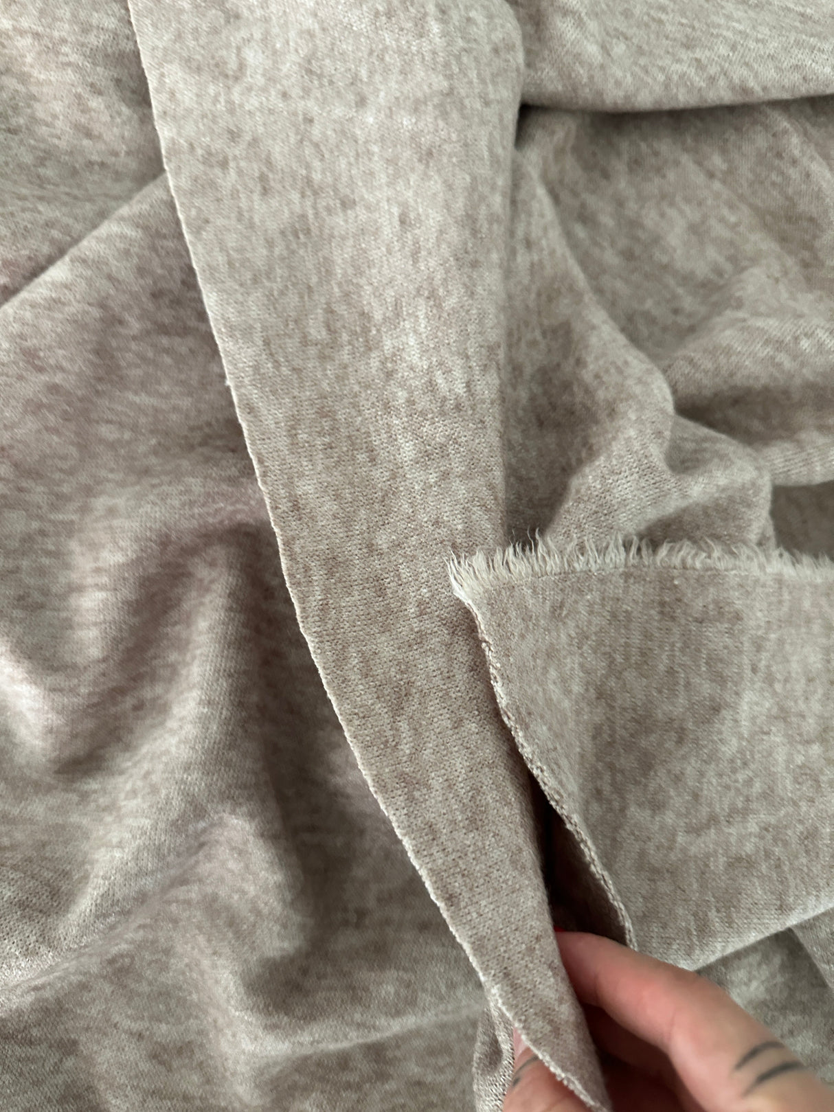 Ultra Soft Faux Cashmere Knit Heather Taupe