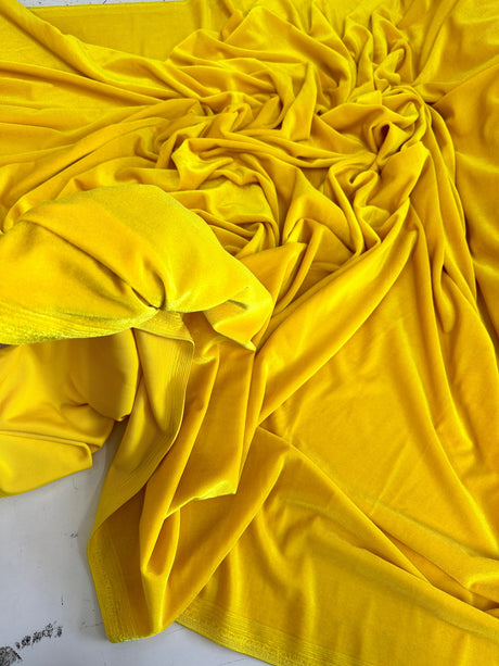 Stretch Velvet Yellow