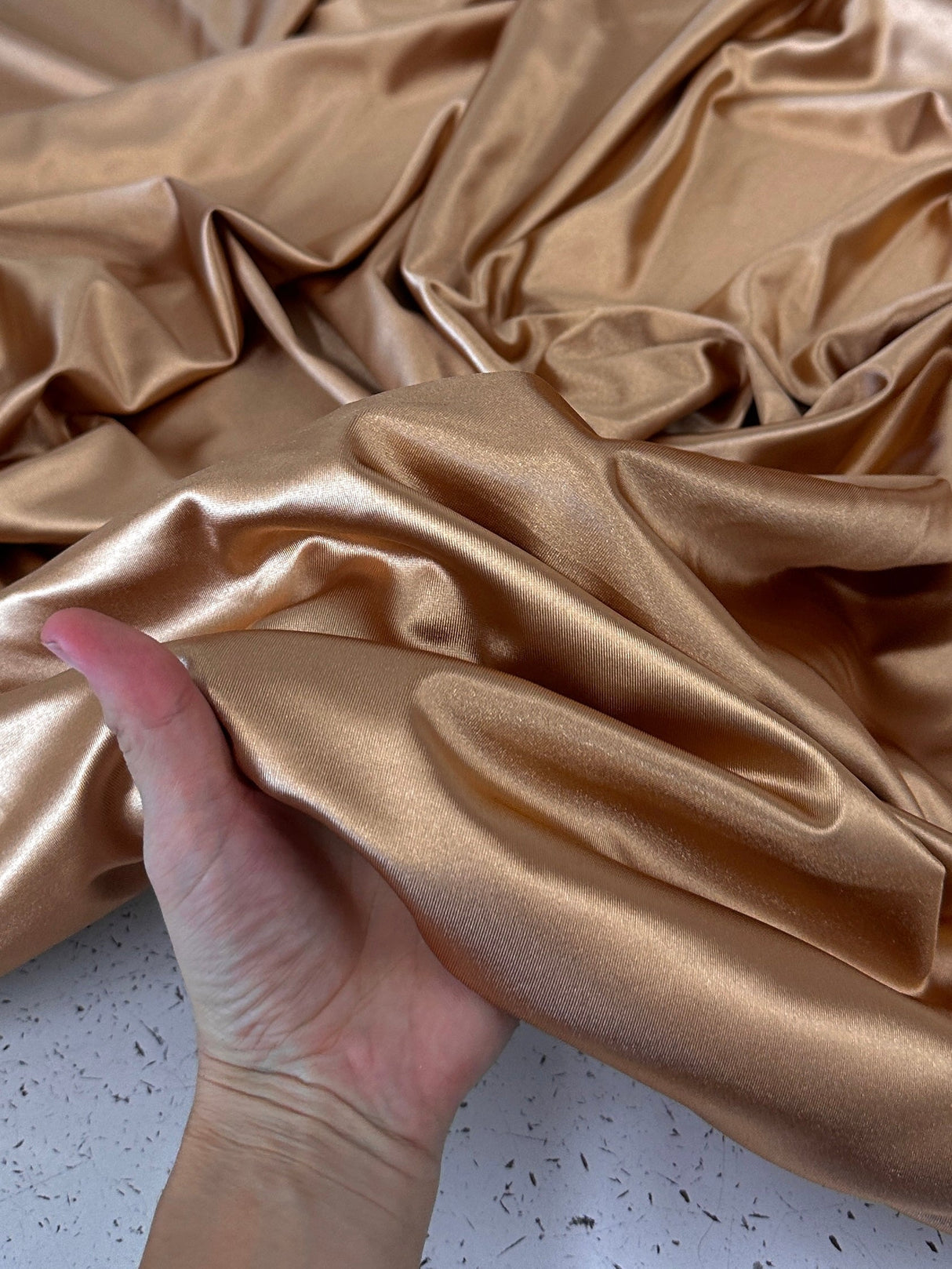 Shiny Nylon Spandex Mocha