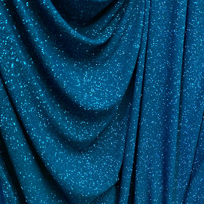 Teal Stretch Lurex Knit