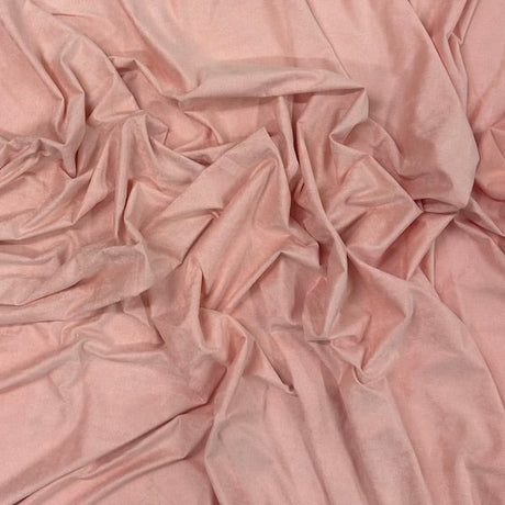 Stretch Micro Suede Knit Fabric - 90% Polyester 10% Spandex, 4-Way Stretch, 60" Width, 165 GSM (1 Yard)