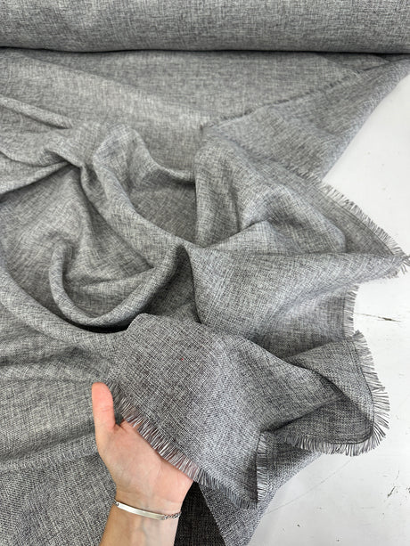 Gray Faux Linen