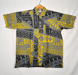 Traditional Tattoo Rectangle & Triangle Geometric Shirt 100 Percent Cotton Fabric - Tapa Design, Red, Grey, Hunter Green, Maroon Oak, XL-6XL (1 Unit)