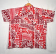 Traditional Tattoo Rectangle & Triangle Geometric Shirt 100 Percent Cotton Fabric - Tapa Design, Red, Grey, Hunter Green, Maroon Oak, XL-6XL (1 Unit)