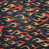 Polyester Spandex Foggy Foil Flame Print Fabric