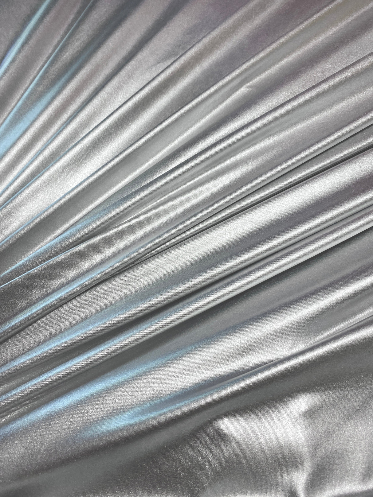 Shiny Foil Lame Spandex Silver