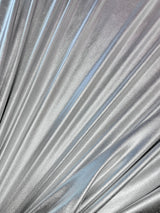 Shiny Foil Lame Spandex Silver