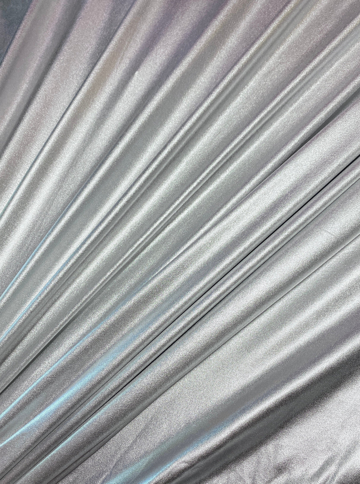 Shiny Foil Lame Spandex Silver
