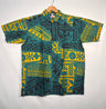 Traditional Tattoo Rectangle & Triangle Geometric Shirt 100 Percent Cotton Fabric - Tapa Design, Red, Grey, Hunter Green, Maroon Oak, XL-6XL (1 Unit)
