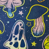 Polyester Spandex Mushroom Print Fabric 4-Way Stretch