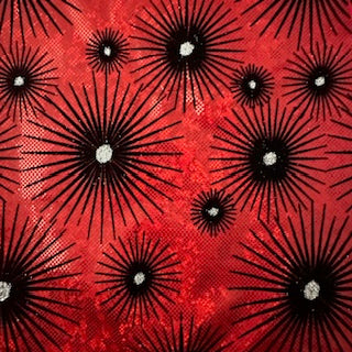Hologram Spandex Fabric Star-Flocked 60"