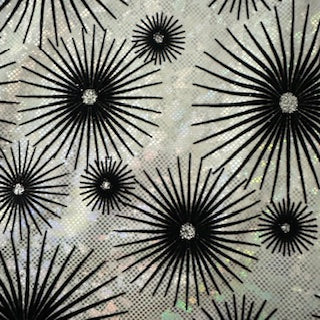Hologram Spandex Fabric Star-Flocked 60"
