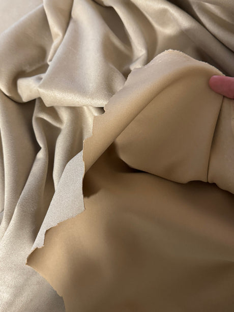 Stretch Techno Suede Tan Beige