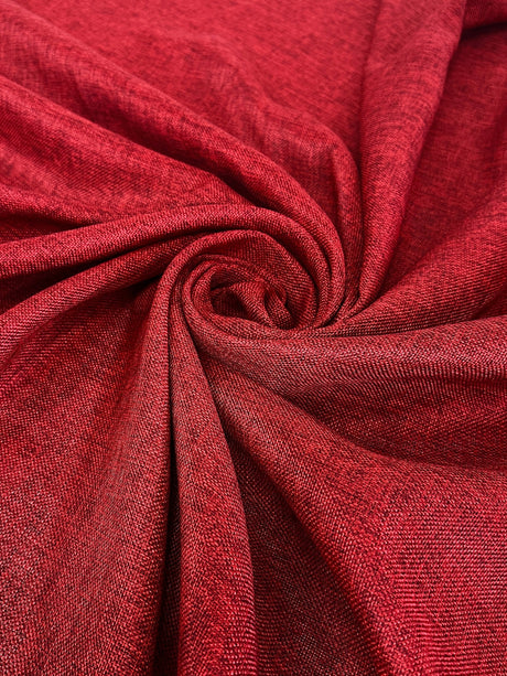 Burgundy Faux Linen