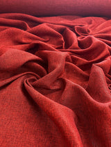 Burgundy Faux Linen