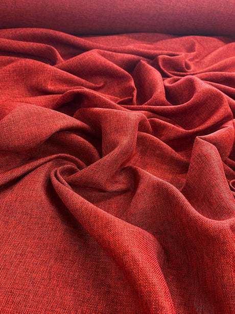 Burgundy Faux Linen