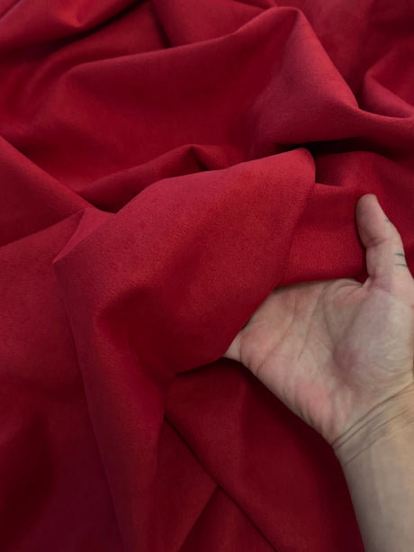 Stretch Techno Suede Red