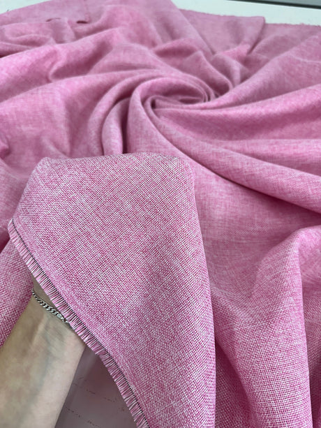 Baby Pink Faux Linen