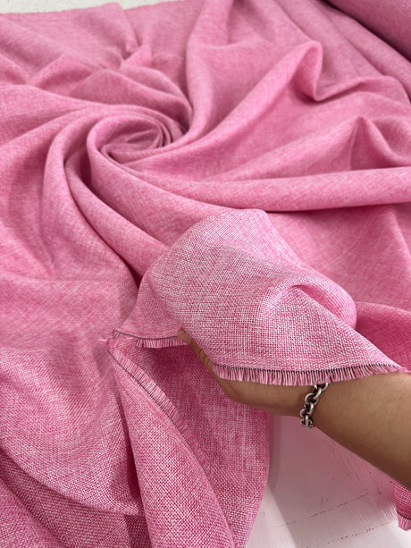 Baby Pink Faux Linen