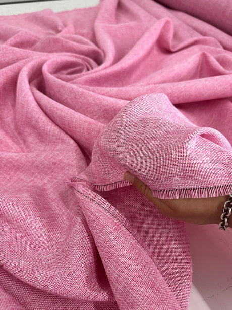 Baby Pink Faux Linen