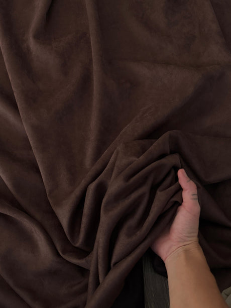 Stretch Techno Suede Brown Chocolate