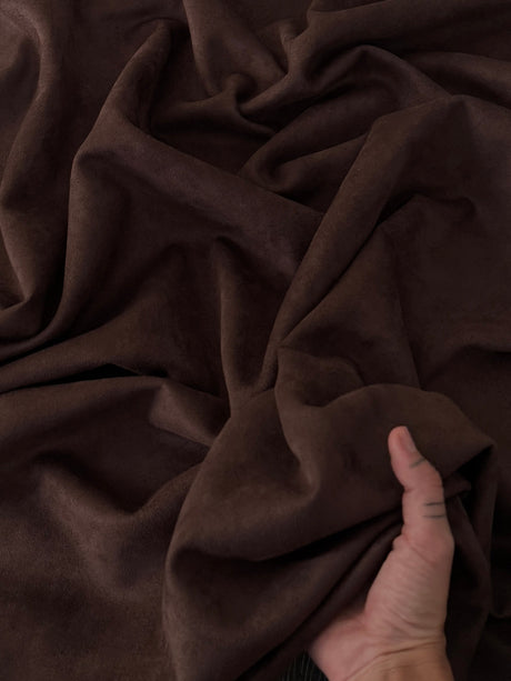 Stretch Techno Suede Brown Chocolate