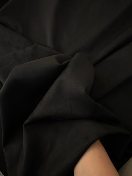 Black Stretch Techno Suede
