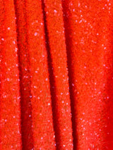 Stretch Sequin on Velvet Neon Orange