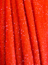 Stretch Sequin on Velvet Neon Orange