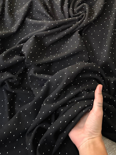 Rhinestone Beaded Knit Black