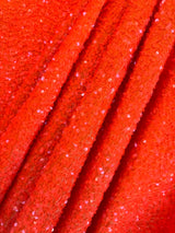 Stretch Sequin on Velvet Neon Orange