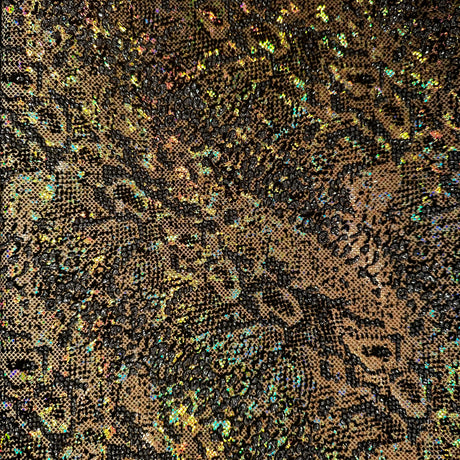Hologram Snake 4-Way Stretch Nylon Spandex Fabric 60"