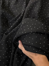 Rhinestone Beaded Knit Black