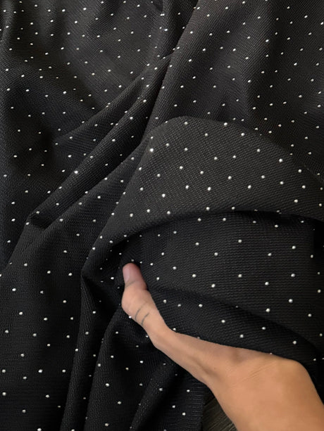 Rhinestone Beaded Knit Black