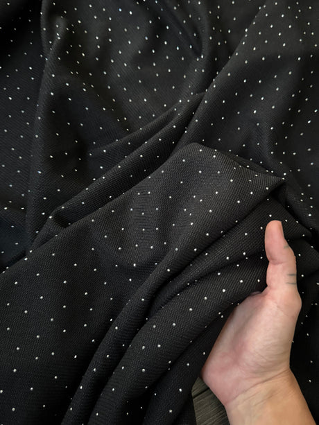 Rhinestone Beaded Knit Black
