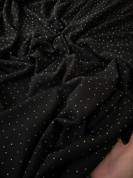 Rhinestone Beaded Knit Black