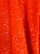 Stretch Sequin on Velvet Neon Orange