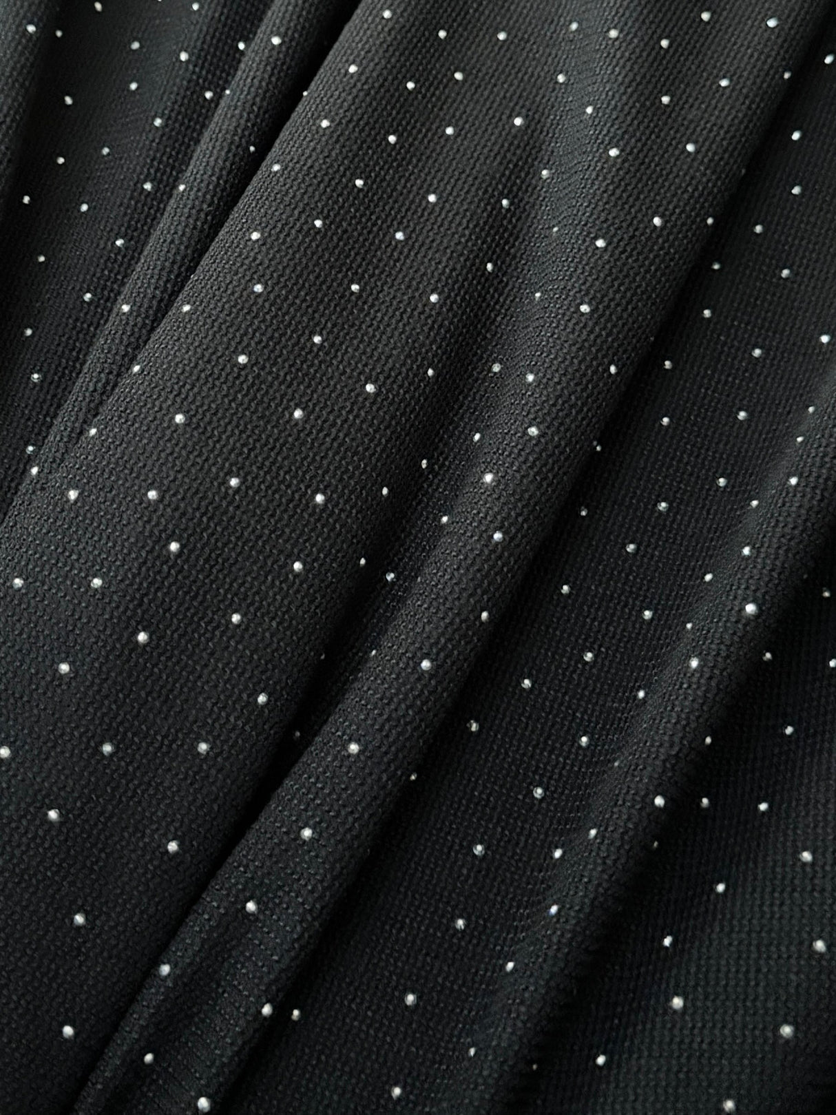 Rhinestone Beaded Knit Black