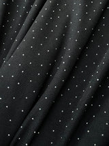 Rhinestone Beaded Knit Black
